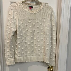 Vince Camuto Textured Cream Sweater